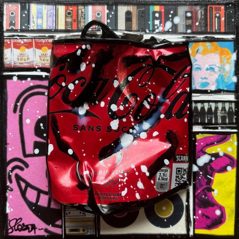 Painting POP COKE by Costa Sophie | Painting Pop-art Acrylic, Gluing, Upcycling Pop icons