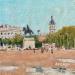 Peinture Matinée sur la Place Bellecour par Arkady | Tableau Figuratif Huile