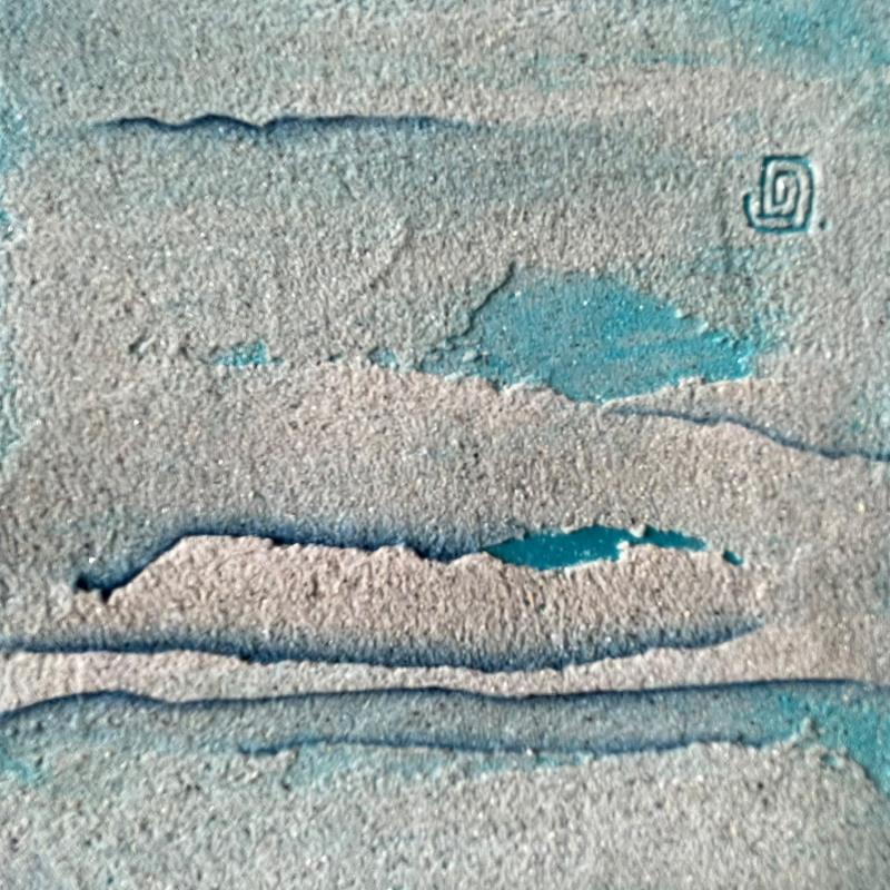 Gemälde Carré Iridescent 2 von CMalou | Gemälde Materialismus Minimalistisch Sand