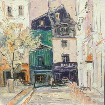 Painting Le cartier latin à Paris by Dontu Grigore | Painting Figurative Oil Urban