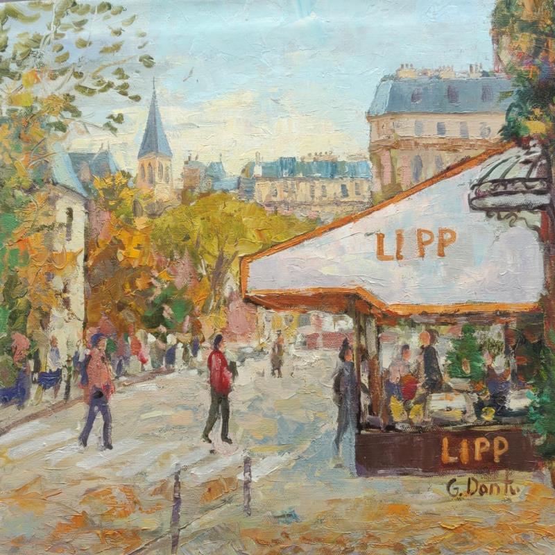 Gemälde Café LIPP à Paris von Dontu Grigore | Gemälde Figurativ Urban Öl