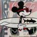 Gemälde F1  Mickey surf von Marie G.  | Gemälde Pop-Art Pop-Ikonen Holz Acryl Collage