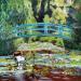 Peinture F3  Un dimanche chez Monet par Marie G.  | Tableau Pop-art Icones Pop Bois Acrylique