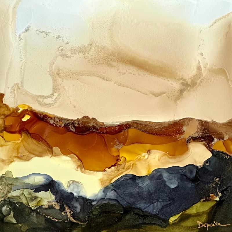 Painting 1694 POÉSIE DES DUNES by Depaire Silvia | Painting Abstract Landscapes Nature Minimalist Acrylic Ink Resin