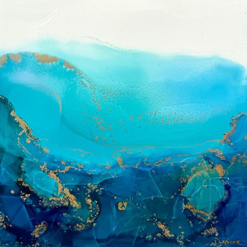Painting 1348 POÉSIE MARINE by Depaire Silvia | Painting Abstract Landscapes Marine Minimalist Acrylic Gluing Ink
