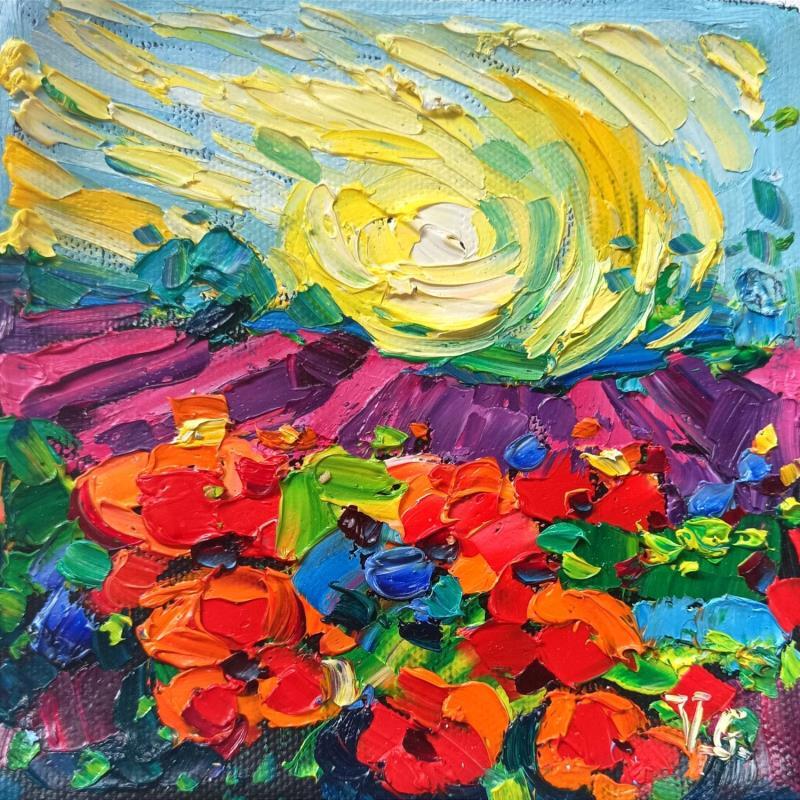 Peinture Gogh fields par Georgieva Vanya | Tableau Figuratif Paysages Huile
