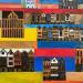 Peinture HR 1339  Terraced houses in colourfull Amsterdam par Ragas Huub | Tableau Art Singulier Architecture Gouache