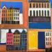 Peinture HR 1305 Elements of Amsterdam par Ragas Huub | Tableau Art Singulier Architecture Gouache