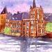 Painting NO.  2493  THE HAGUE  HOFVIJVER by Thurnherr Edith | Painting Subject matter Urban Watercolor