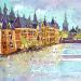 Painting NO.  24105  THE HAGUE  BUITENHOF TORRENTJE by Thurnherr Edith | Painting Subject matter Urban Watercolor
