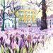 Painting NO.  24113  THE HAGUE  HOTEL DES INDÈS CROCUSSES by Thurnherr Edith | Painting Subject matter Urban Watercolor