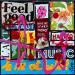 Painting La vie est belle ! (feel good) by Costa Sophie | Painting Pop-art Acrylic Gluing Upcycling