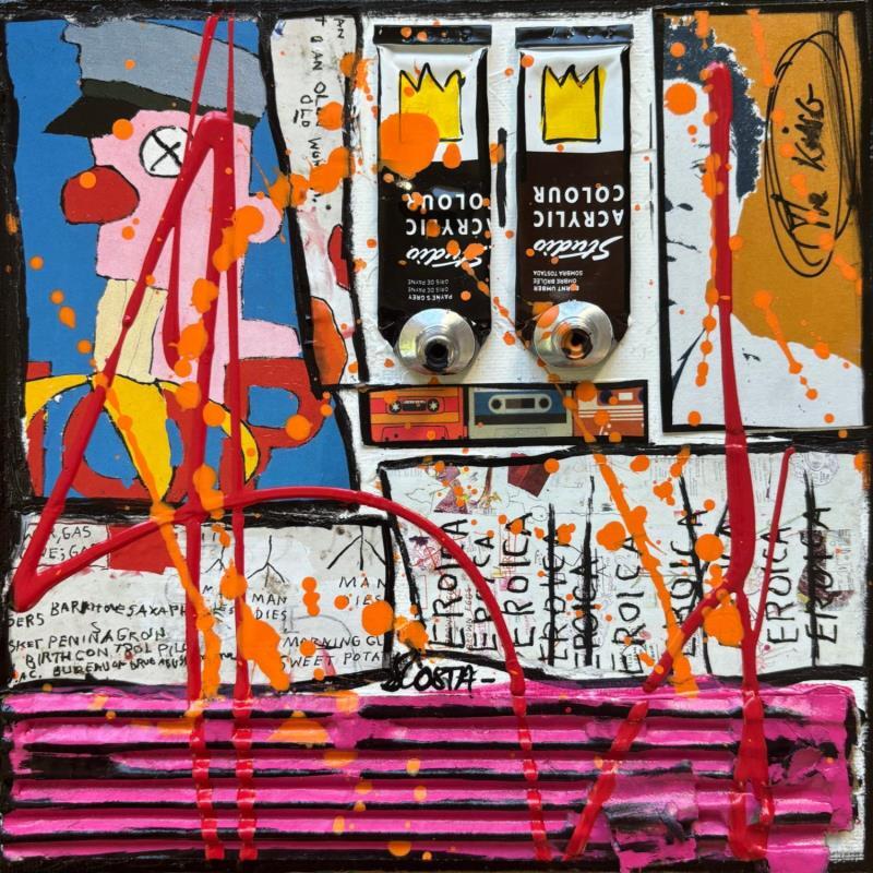 Peinture The King par Costa Sophie | Tableau Pop-art Acrylique, Collage, Upcycling Icones Pop