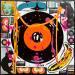 Painting POP VINYLE orange by Costa Sophie | Painting Pop-art Pop icons Acrylic Gluing Upcycling