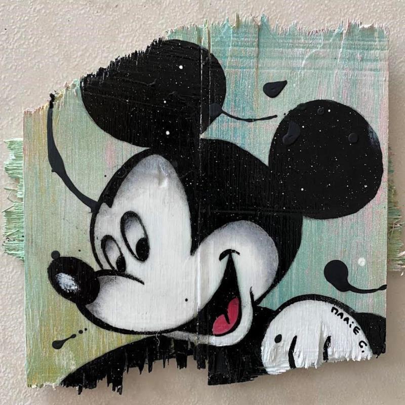 Painting F1  Mickey by Marie G.  | Painting Pop-art Acrylic, Wood Pop icons