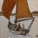 Peinture Vent arrière par Jovys Laurence  | Tableau Matiérisme Marine Sport Scènes de vie Sable