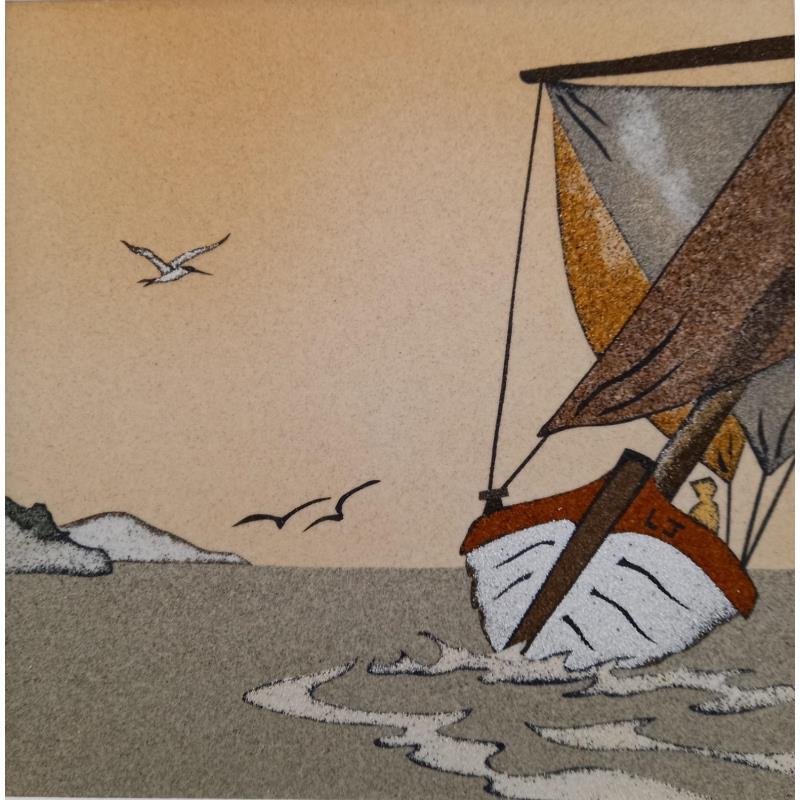 Gemälde Vieux gréement von Jovys Laurence  | Gemälde Materialismus Marine Sand