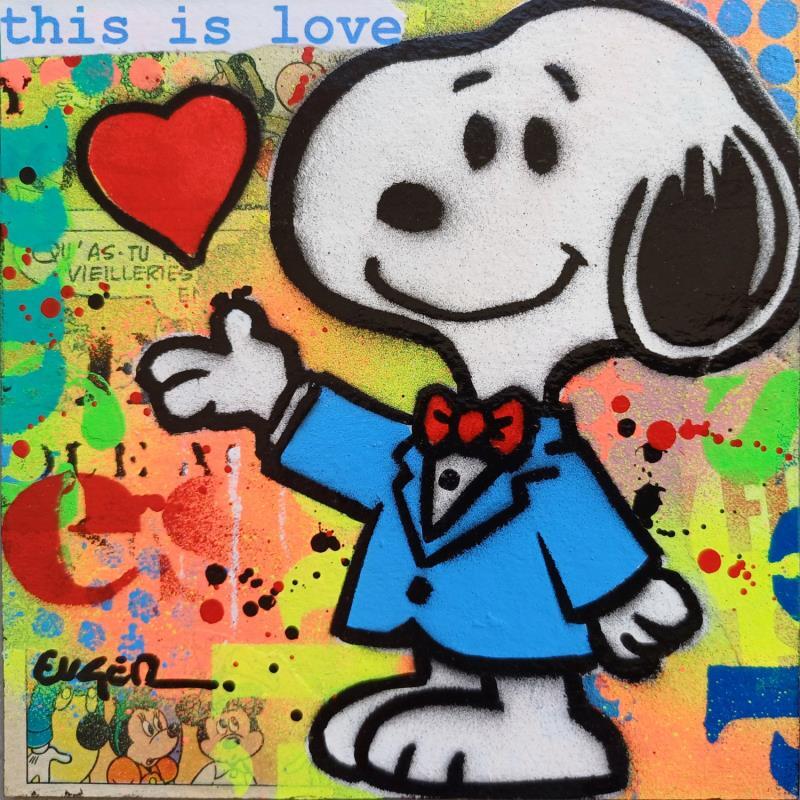 Painting THIS IS LOVE by Euger Philippe | Painting Pop-art Pop icons Acrylic Gluing