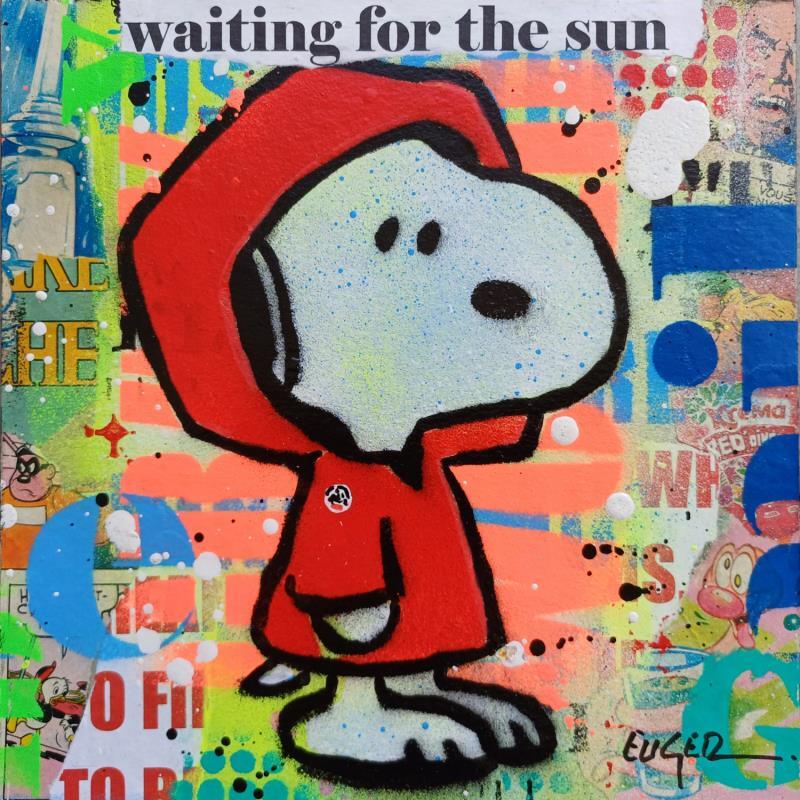 Painting WAITING FOR THE SUN by Euger Philippe | Painting Pop-art Pop icons Acrylic Gluing