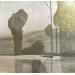 Peinture L’étang  par Mahieu Bertrand | Tableau Figuratif Paysages Métal