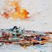 Painting Istanbul from the sea #2 by Reymond Pierre | Painting Figurative Urban Oil