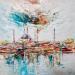 Painting Istanbul from the sea #1 by Reymond Pierre | Painting Figurative Urban Oil