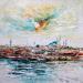 Peinture Istanbul from the sea #2 par Reymond Pierre | Tableau Figuratif Urbain Huile