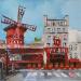 Peinture Paris 36 - Moulin RougeJPG par Niko Marina  | Tableau Figuratif Urbain Huile