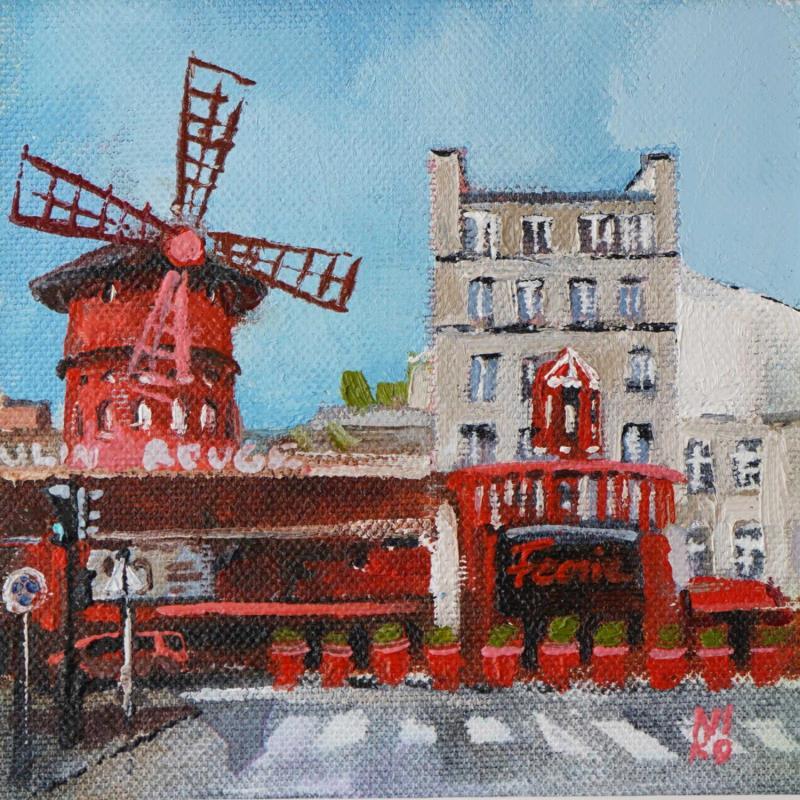 Peinture Paris 36 - Moulin RougeJPG par Niko Marina  | Tableau Figuratif Urbain Huile