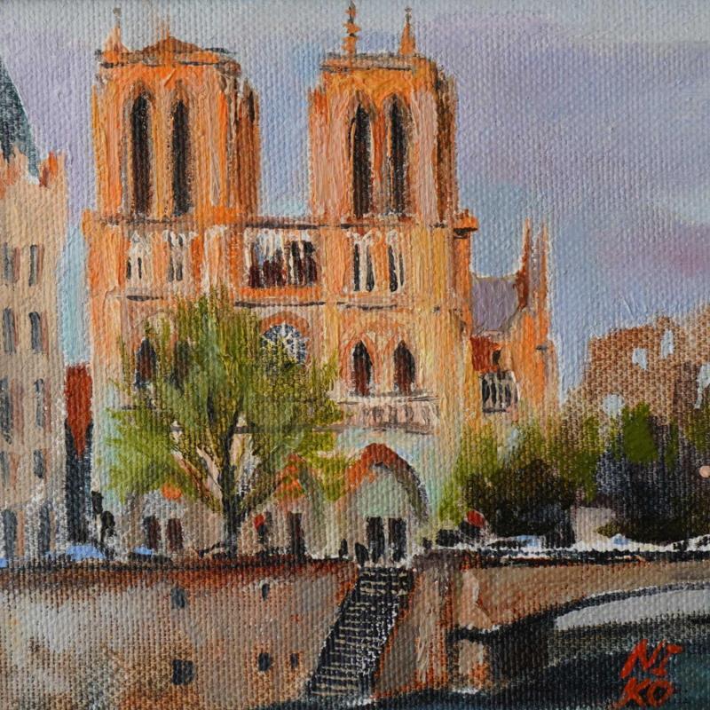 Painting Paris 41 - Notre-Dam de Paris by Niko Marina  | Painting Figurative Oil Urban