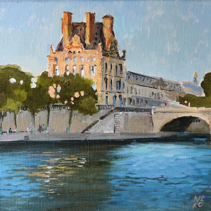 Peinture Paris 24 - Pavillon de Flore par Niko Marina  | Tableau Figuratif Huile Urbain