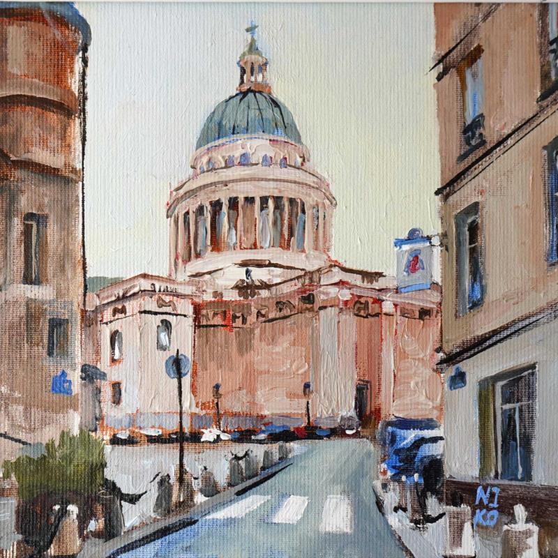 Peinture Paris 27 - Le Pantheon par Niko Marina  | Tableau Figuratif Urbain Huile