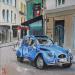 Painting Paris 30 - Voiture bleue by Niko Marina  | Painting Figurative Urban Oil