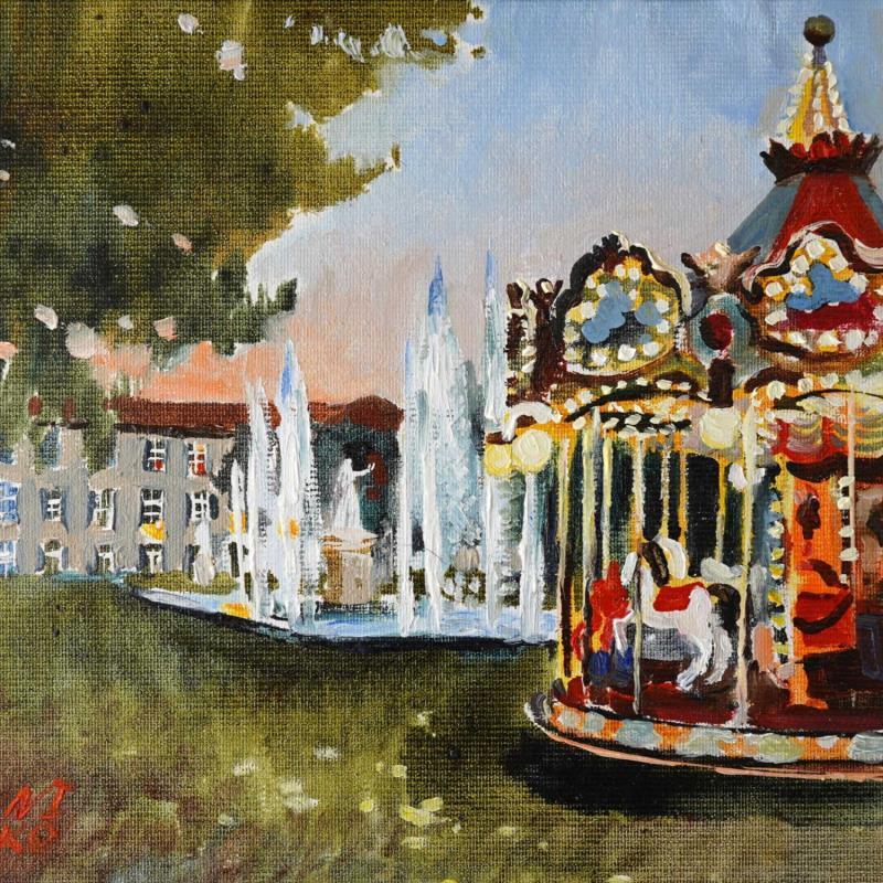 Painting Paris 33 - Carrousel by Niko Marina  | Painting Figurative Urban Oil