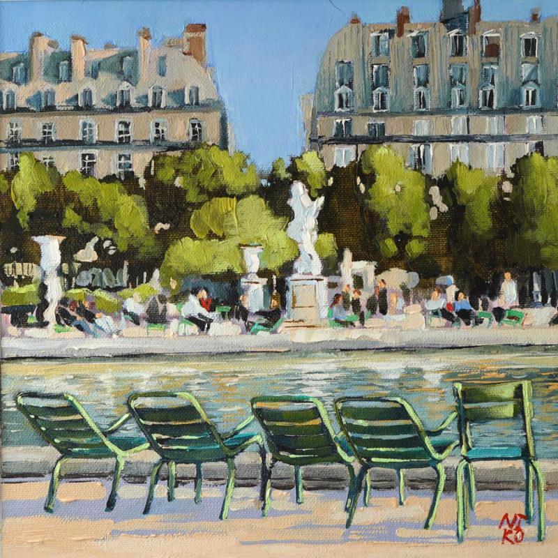 Gemälde Paris 11 - Jardin des Tuileries von Niko Marina  | Gemälde Figurativ Urban Öl