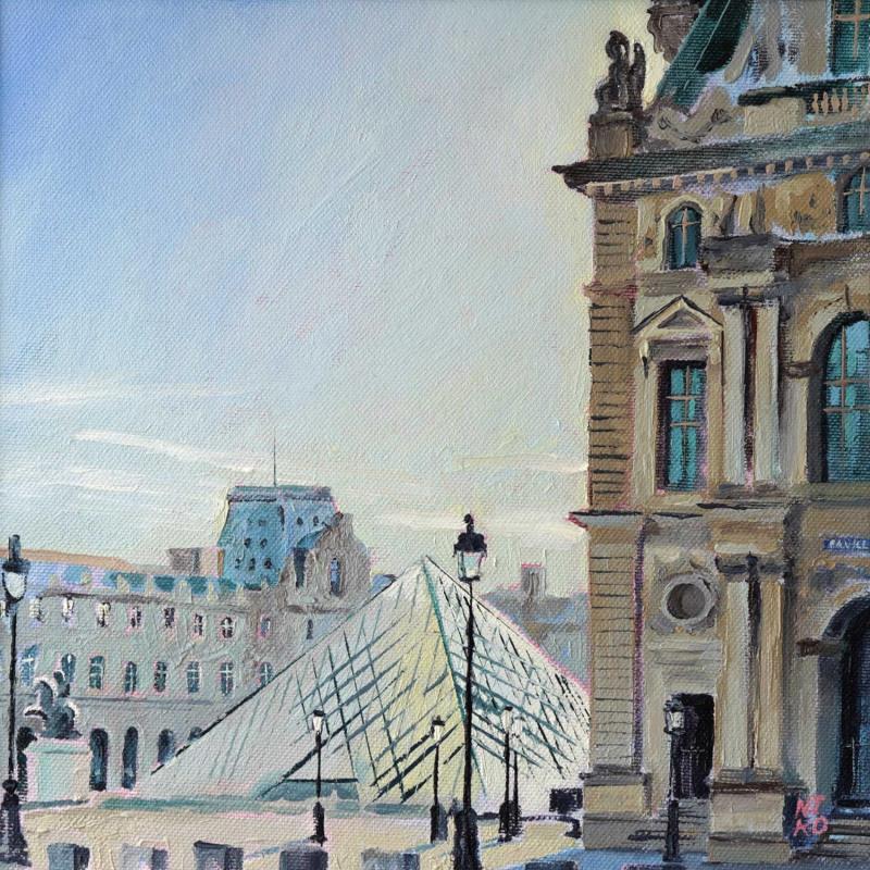 Gemälde Paris 14 - Louvre von Niko Marina  | Gemälde Figurativ Öl Urban