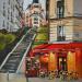 Peinture Paris 16 - Montmartre par Niko Marina  | Tableau Figuratif Urbain Huile