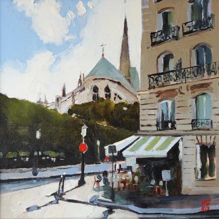 Painting Paris 17 - Notre-Dame de Paris by Niko Marina  | Painting Figurative Oil Urban