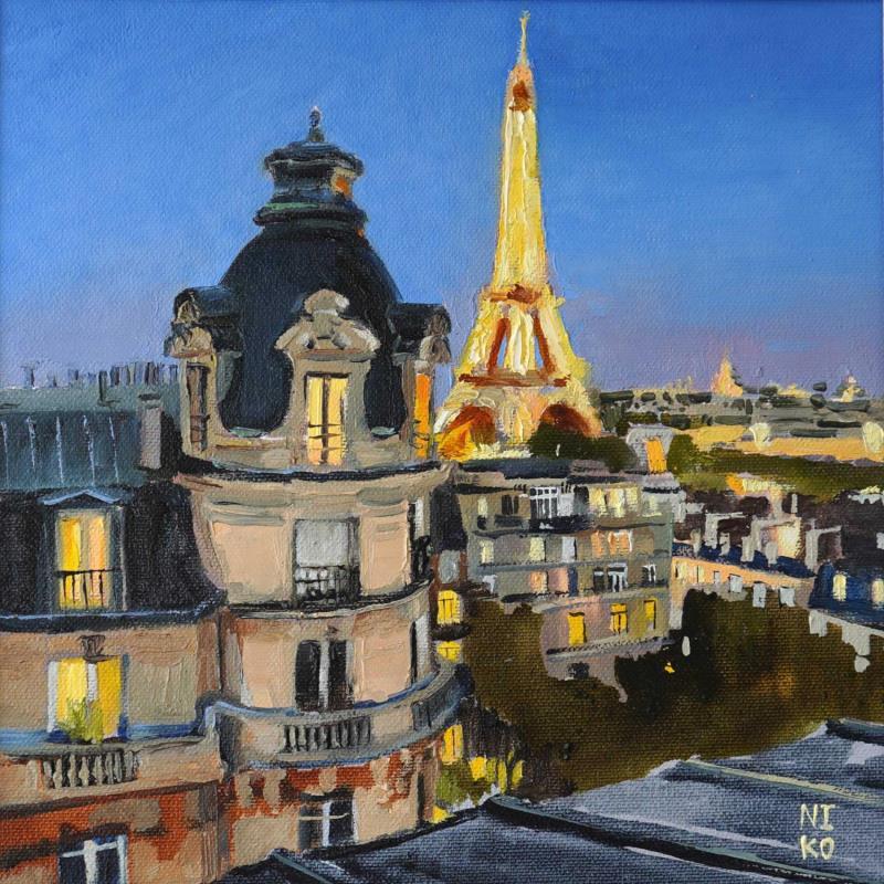 Painting Paris 18 - Tour de Eiffel and Hotel des Invalides by Niko Marina  | Painting Figurative Urban Oil