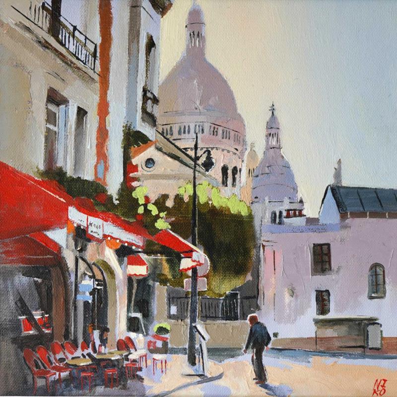 Peinture Paris 20 - Montmartre par Niko Marina  | Tableau Figuratif Urbain Huile