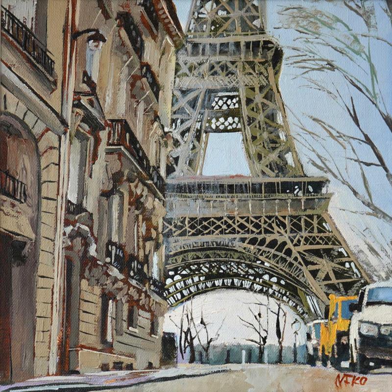 Painting Paris 12 - Eiffel Tower by Niko Marina  | Painting Figurative Oil Urban