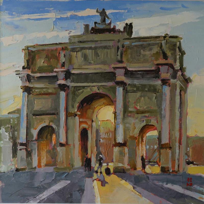 Gemälde Paris 3 - Arc de Triomphe von Niko Marina  | Gemälde Figurativ Öl Urban