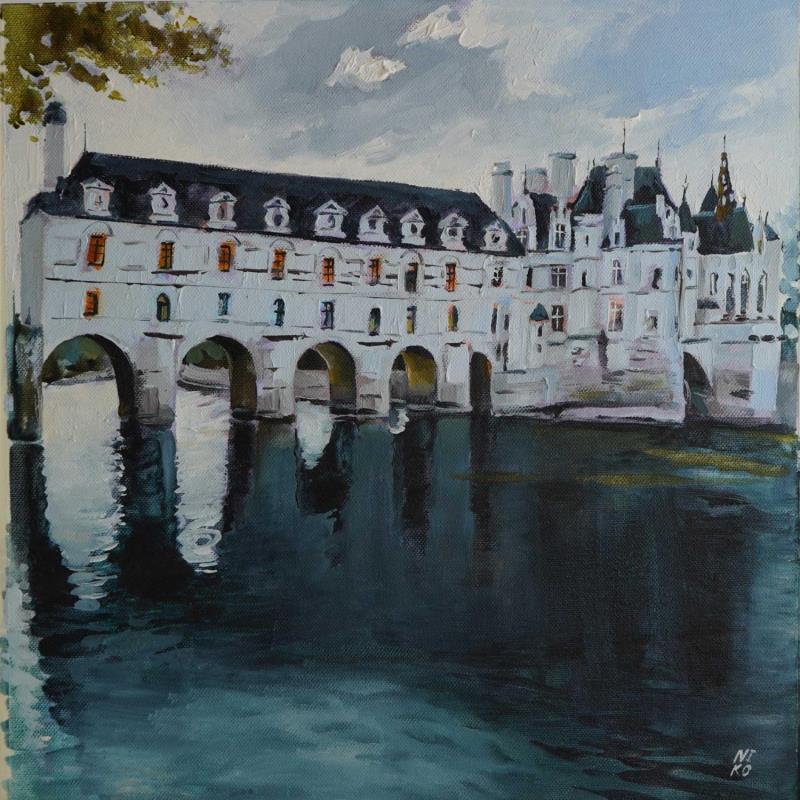 Peinture Paris 7 - Chateau de Chenonceau par Niko Marina  | Tableau Figuratif Urbain Huile