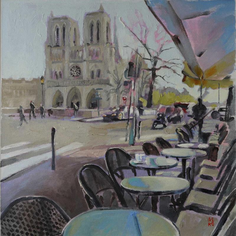 Peinture Paris 8 - Notre-Dame de Paris par Niko Marina  | Tableau Figuratif Huile Urbain