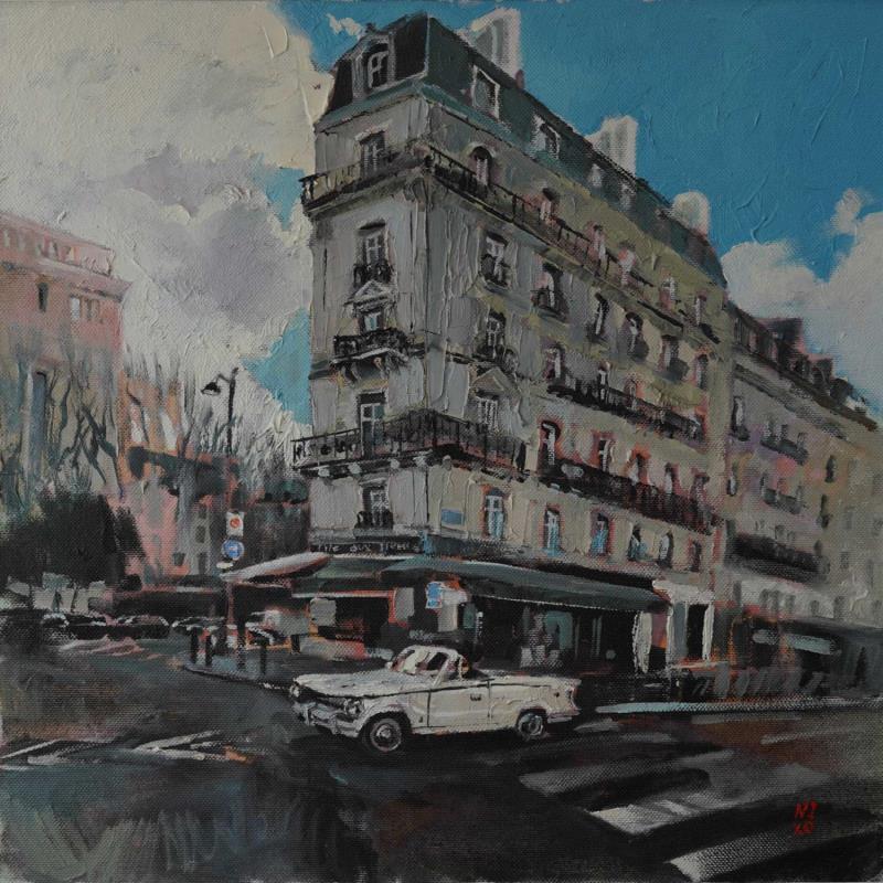 Peinture Paris 9 - Lile aus fleurs par Niko Marina  | Tableau Figuratif Urbain Huile