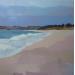 Painting La plage rose by PAPAIL | Painting Abstract Landscapes Oil