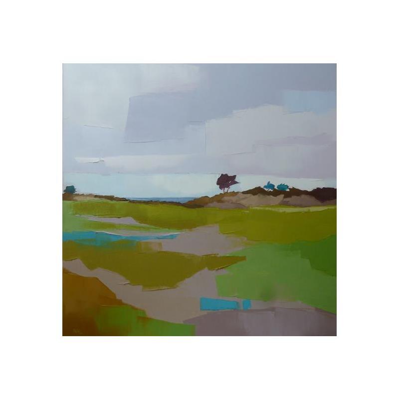 Painting Printemps à Sercq by PAPAIL | Painting Abstract Landscapes Oil