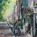 Painting Amsterdam Avenues by Rodrigues Bené | Painting Figurative Urban Acrylic