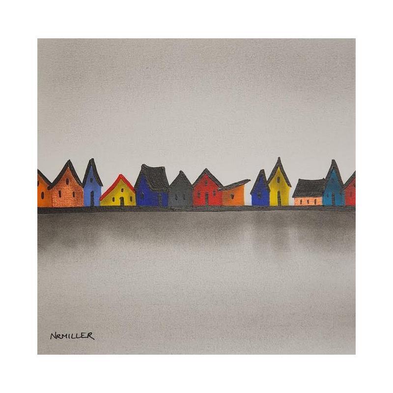 Painting Rowdy row by Miller Natasha | Painting Figurative Acrylic, Charcoal Landscapes, Minimalist, Pop icons