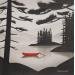 Peinture Mountain air par Miller Natasha | Tableau Figuratif Paysages Minimaliste Acrylique Fusain